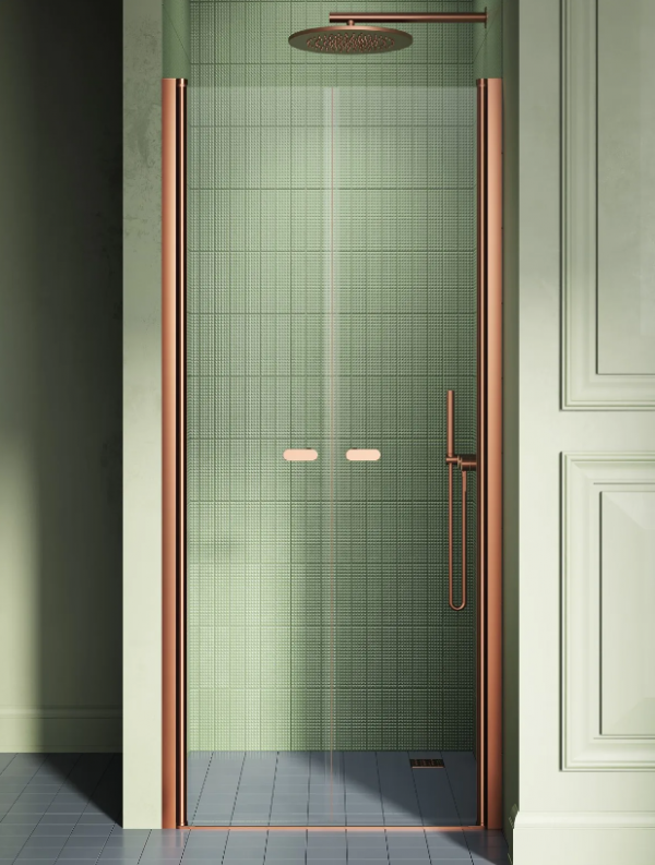 NEW TRENDY DRZWI WNĘKOWE NEW SOLEO 130x195 COPPER BRUSHED, wahadłowe, podwójne D-0548A