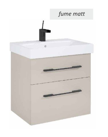 AQUAFORM - szafka podumywalkowa dwu szufladowa MADRID 80 fume matt AQ.401-164364