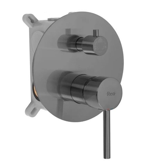 REA - Zestaw wannowo-prysznicowy podtynkowy LUNGO Tytan + BOX