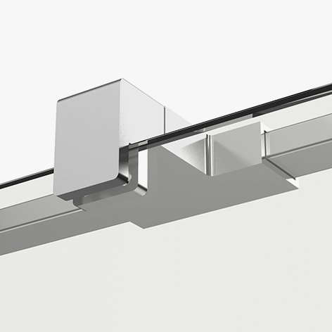 NEW-TRENDY drzwi prysznicowe wnękowe pojedyńcze ze ścianką REFLEXA PLUS Rozmiary 110-170cm