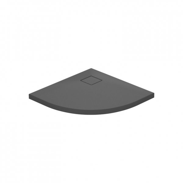 CERSANIT - brodzik półokrągły TAKO Slim 80x4 szary mat + syfon  S932-159