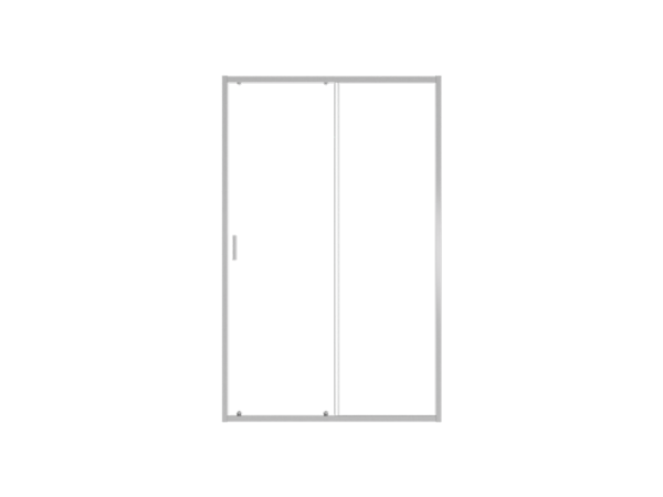 BESCO Drzwi prysznicowe przesuwne Zarya Chrom 100 DZ-100