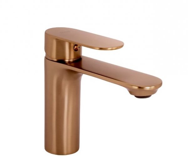 REA - Bateria umywalkowa DROP Miedź Szczotkowana Niska