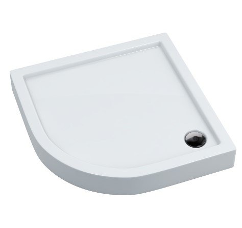 AQUAFORM - Brodzik prysznicowy półokrągły SLEEK biały 90X90X14/3 R550  