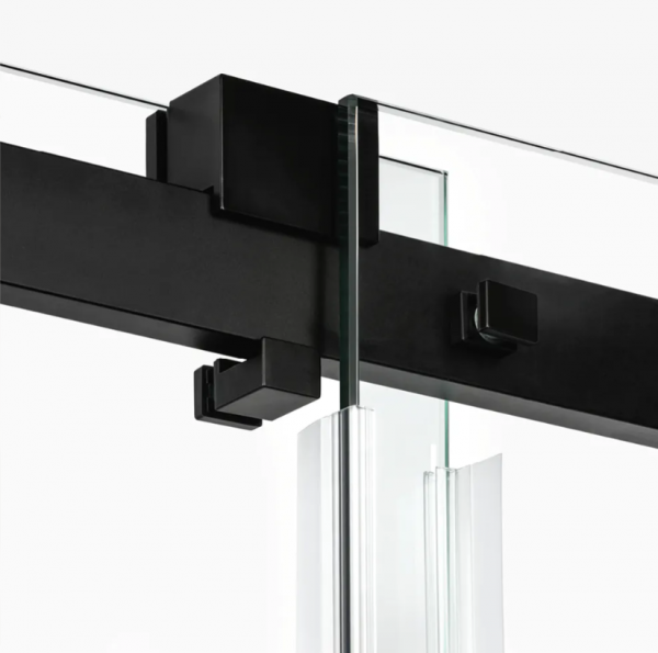 NEW TRENDY Drzwi wnękowe 160x200 Softi X Black, drzwi pojedyncze, przesuwne typu &quot;soft close&quot;  EXK-5363/EXK-5364
