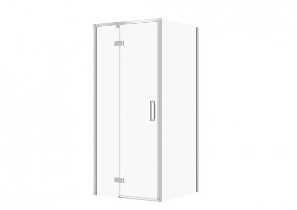 CERSANIT - Set B850 - Kabina kwadratowa LARGA na zawiasach 80x80X195  LEWA  Chrom szkło transparentne  S601-215