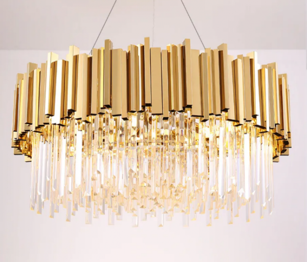 TOOLIGHT Lampa sufitowa kryształowa APP601-C Złota