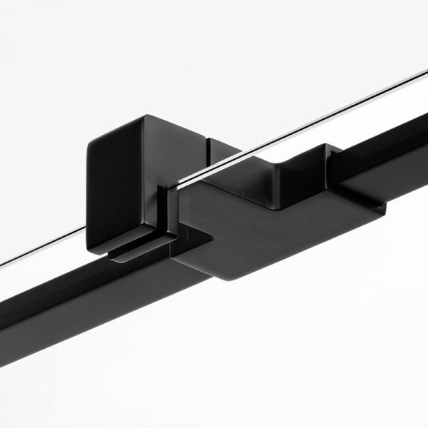 NEW TRENDY Kabina prysznicowa przyścienna drzwi uchylne REFLEXA BLACK 100x80x200 POLSKA PRODUKCJA 