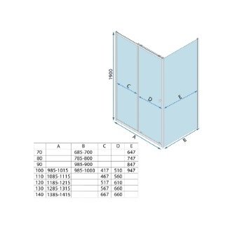 REA - Kabina Prysznicowa PRIMO SLIDE CHROM uchylne drzwi 120 + ścianka 90