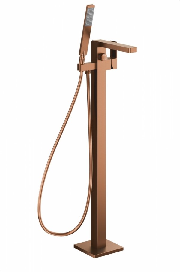 KFA ARMATURA KRAKÓW bateria wannowa wolnostojąca LOGON BRUSHED ROSE GOLD 5135-510-34