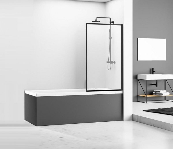 REA - Parawan nawannowy LAGOS FIX 70 Black STAŁY