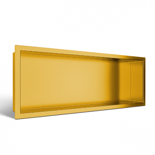 BALNEO WALL-BOX ONE Gold Półka wnękowa ze stali nierdzewnej złota 45x20x10 cm