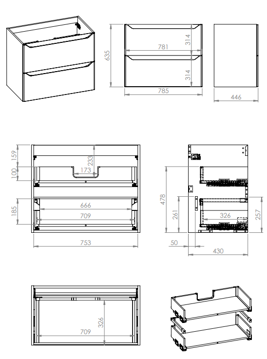 ELITA SZAFKA 78.5 x 63.5 x 44.2 HELO 80 2S SAGE MATT PDW RE010800201470