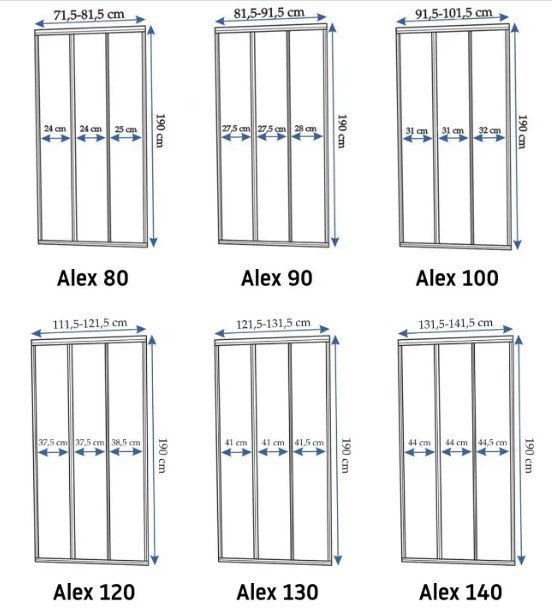REA - Drzwi prysznicowe przesuwne ALEX 130cm