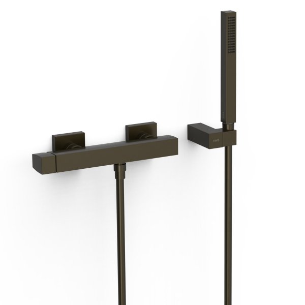 TRES SLIM Bateria jednouchwytowa ścienna prysznicowa- czarny brąz 20216701KMB