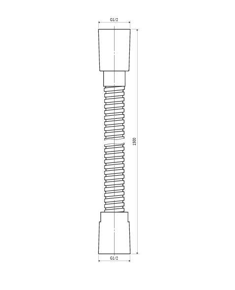OMNIRES wąż prysznicowy, 150 cm antracyt szczotkowany 023-XAT
