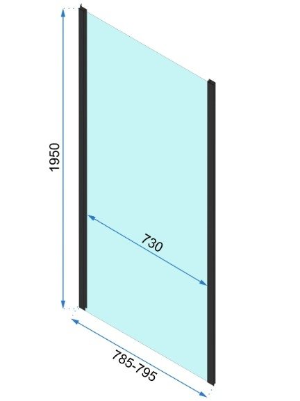 REA - Kabina Prysznicowa Narożna RAPID FOLD Black - Czarna /drzwi 90 + ścianka 80