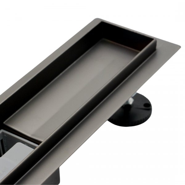 AQUALINE Odpływ liniowy podłogowy 2w1 70cm grafitowy LG04700