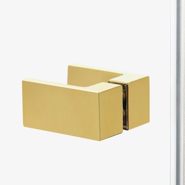 NEW TRENDY Drzwi wnękowe AVEXA GOLD BRUSHED 1D P 120x200 szkło czyste 6mm Active Shield 2.0 złoto szczotkowane EXK-1723