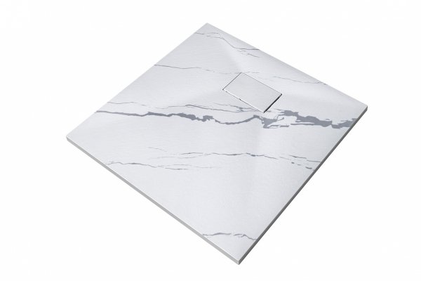 BESCO Brodzik kwadratowy Vexo Marble 90x90 VM-90-90-K
