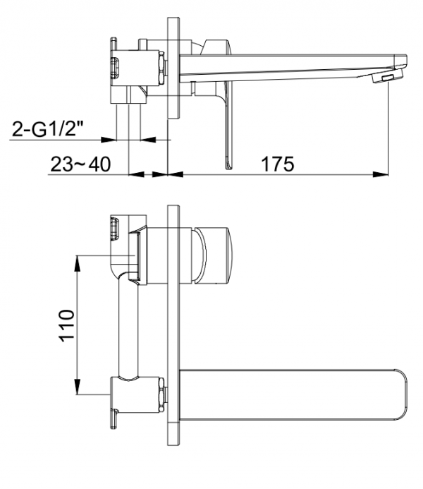 Kohlman Bateria umywalkowa TEXEN QW185T