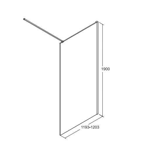 BESCO - Kabina ścianka prysznicowa WALK-IN TOCA 120 cm 