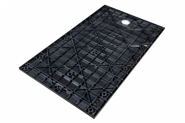 BESCO Brodzik prostokątny 100x80x3,2 Vexo Black 100 BVB-100-80-P