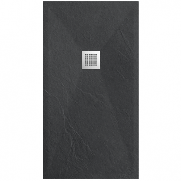 Balneo Stone Tray Brodzik kompozytowy 100 x 90 x 2,5 cm niski prostokątny ciemnoszary