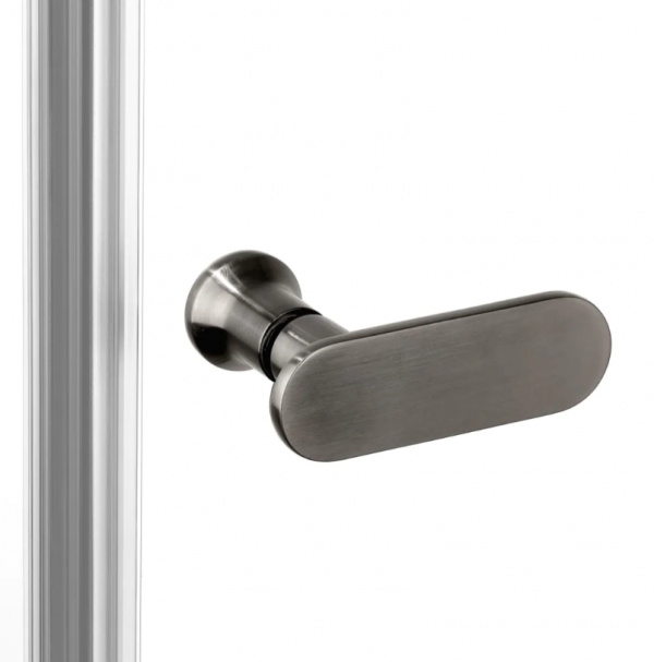 NEW TRENDY Kabina prysznicowa 80x90 New Soleo Gunmetal Brushed, Drzwi składane, podwójne K-2247