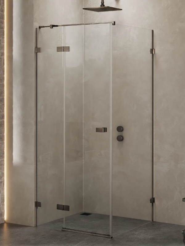 NEW TRENDY Kabina prysznicowa 90x70x200 Avexa Gunmetal Brushed pojedyncze drzwi EXK-3324/EXK-3354