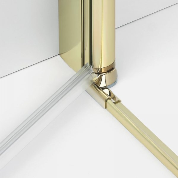 NEW TRENDY Kabina prysznicowa New Soleo Light Gold, pięciokątna, drzwi podwójne 80x80x195 K-1667