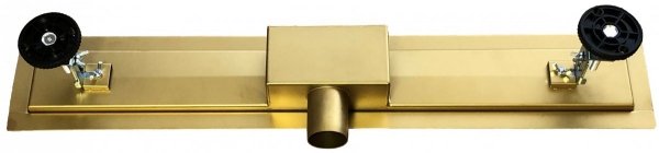 AQUALine - Odpływ liniowy posadzkowy złoty/gold 2w1 pod płytkę 120cm L04GL