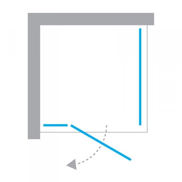 NEW TRENDY Kabina prysznicowa EVENTA COPPER BRUSHED 1D prostokątna L 80x120x200 szkło czyste 8mm Active Shield 2.0 EXK-8013