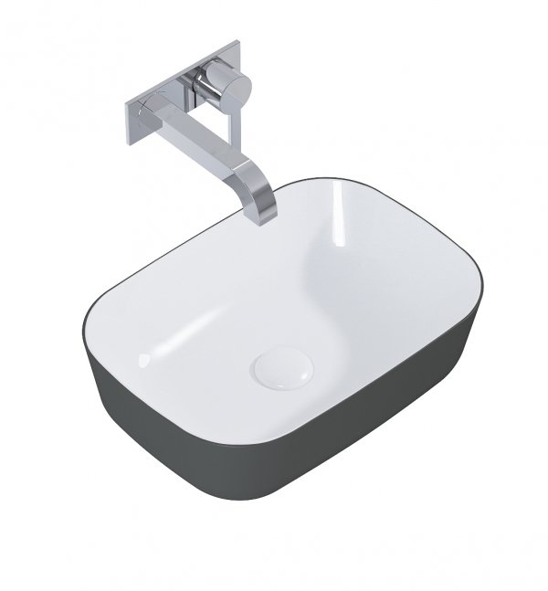ELITA UMYWALKA RENI BICOLOR 46x33 BLAT, CERAM WHITE HG/ANTHRACITE MATT 146113/RE040460896130