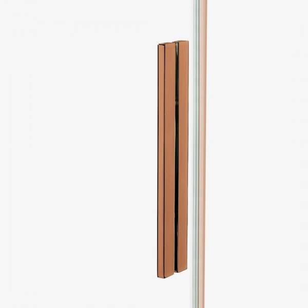 NEW TRENDY Drzwi wnękowe SMART COPPER BRUSHED 2D U 160x200 szkło czyste 8mm Active Shield 2.0 EXK-7664