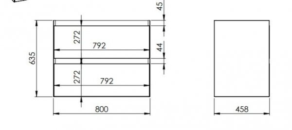 ELITA SZAFKA SPLIT 80 2S STONE MATT 168145/RE010800057040