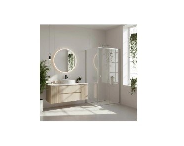 REA - Kabina Prysznicowa PRIMO SLIDE CHROM uchylne drzwi 110 + ścianka 90