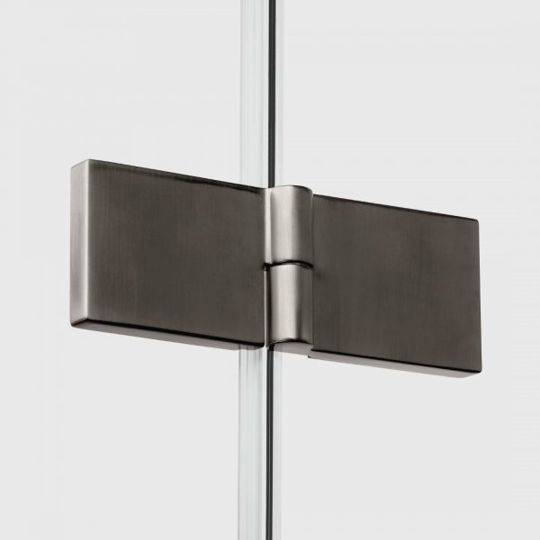 NEW TRENDY Drzwi wnękowe NESTA GUNMETAL BRUSHED 1D P 80x200 czyste 6mm Active Shield 2.0 D-0928A
