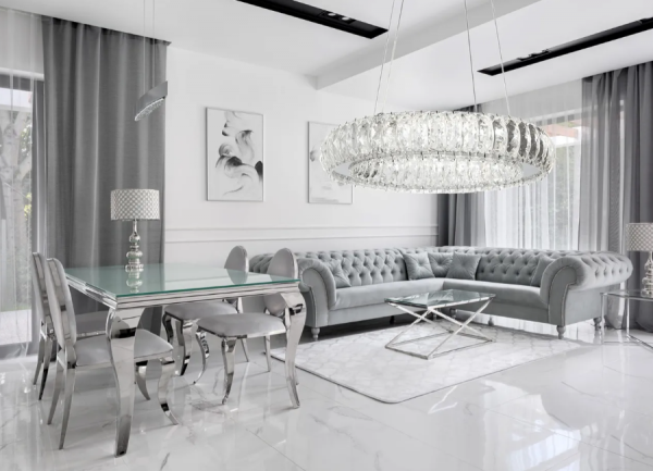 TOOLIGHT Kryształowa Lampa Sufitowa LED APP1040-CP + pilot