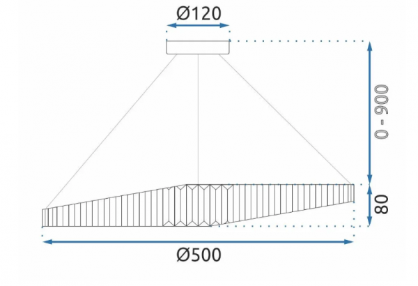 TOOLIGHT KRYSZTAŁOWA LAMPA SUFITOWA LED APP1201-CP