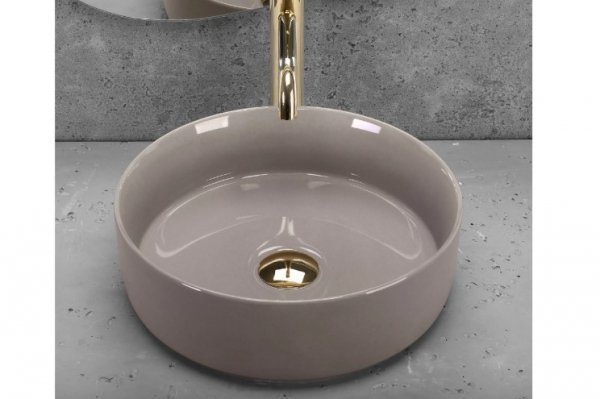 REA - Umywalka nablatowa SAMI Beige Shiny