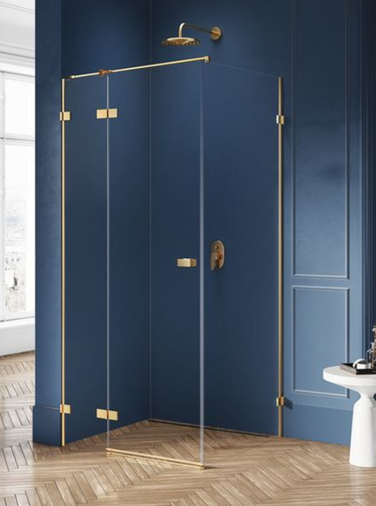NEW TRENDY Kabina prysznicowa szkło 6mm AVEXA GOLD BRUSHED 110x70x200 EXK-1869/EXK-1875