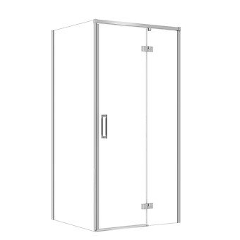 CERSANIT - Set C110 - Kabina prostokątna LARGA na zawiasach 100x80X195  PRAWA  Chrom szkło transparentne  S601-310