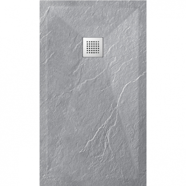 Balneo Stone Tray Brodzik kompozytowy 100 x 80 x 2,5 cm niski prostokątny jasnoszary