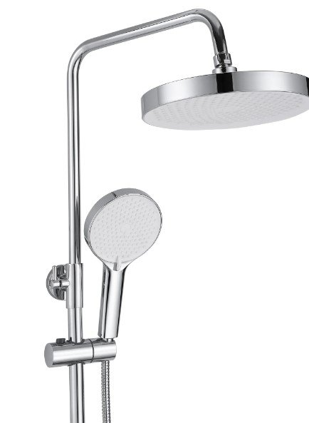 REA -  Zestaw Prysznicowy BLOOM BIAŁY CHROM / WHITE CHROME