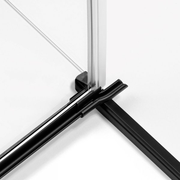 NEW TRENDY - Drzwi wnękowe prysznicowe AVEXA BLACK 130cm EXK-1556/57 