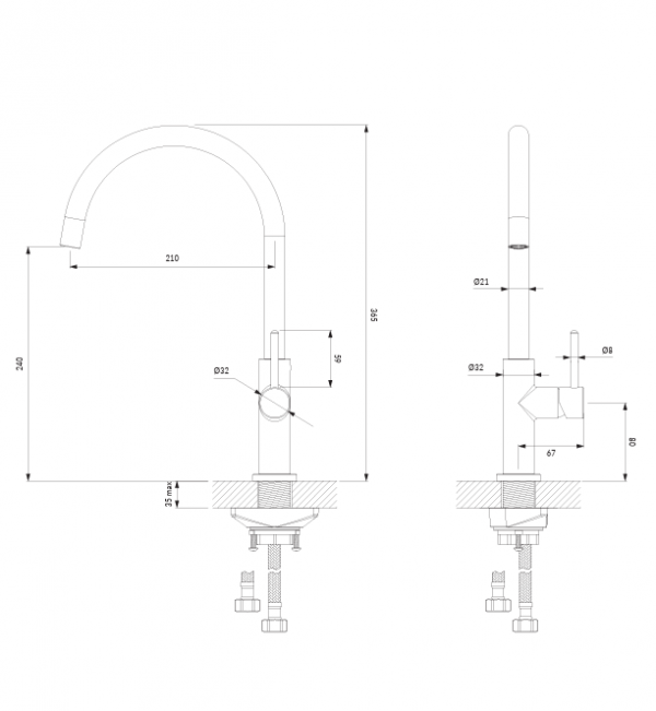OMNIRES bateria kuchenna chrom Y1251CR