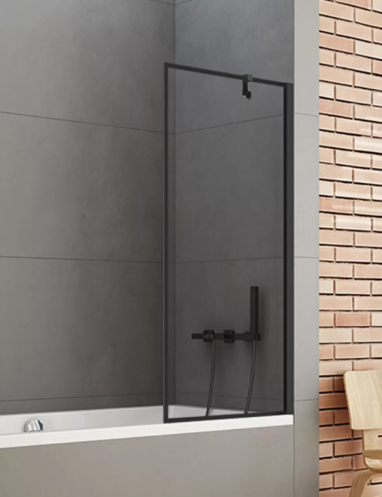 NEW TRENDY Parawan nawannowy NEW SOLEO BLACK 80x140 skrzydło pojedyncze nieruchome P-0095