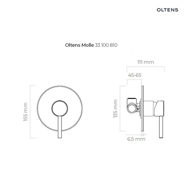 Zestaw Oltens Molle bateria prysznicowa podtynkowa z zestawem prysznicowym Ume Hvita złoto szczotkowane 36612810