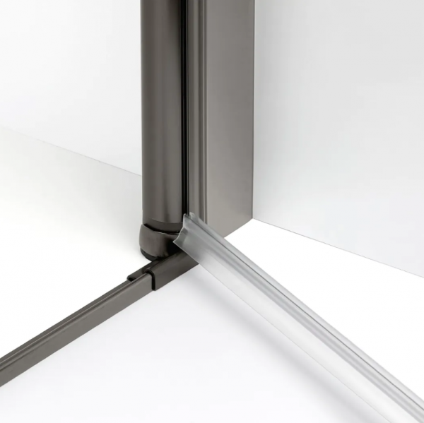 NEW TRENDY Kabina prysznicowa 100x80 New Soleo Gunmetal Brushed, Drzwi składane, podwójne K-2254